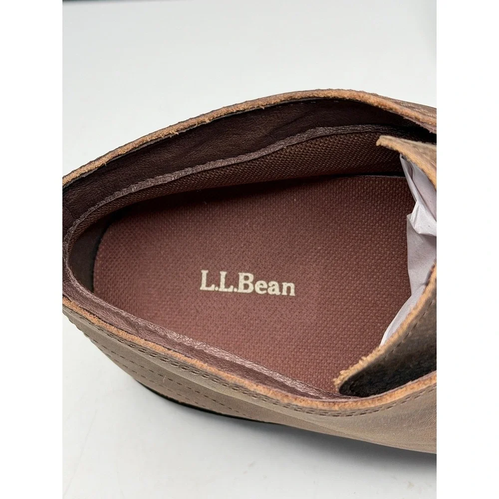 L.L.Bean Chukkas Men 11 Brown Leather Wedge Sole Lace‎ Up Boots